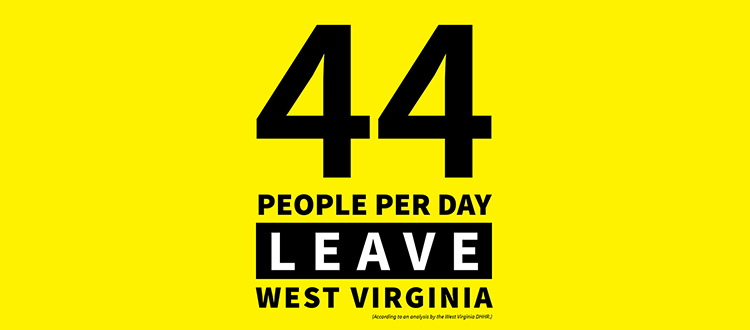 44 people per day leave West Virginia